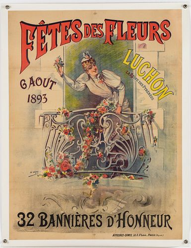 H. Gray, French Fetes des Fleurs Poster, c. 1893