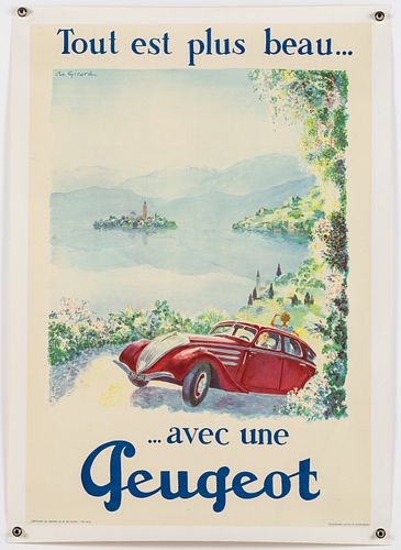 Girard, French Peugeot Advertisement Poster