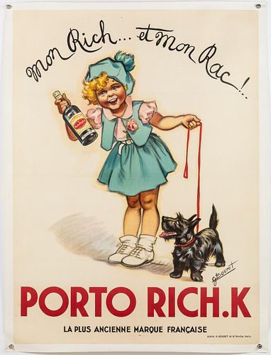 G. Bouret, Porto Rich. K Advertising Poster