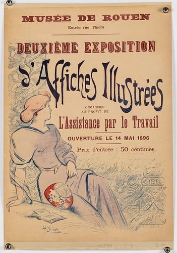 H. Vignet, Musee De Rouen Exhibition Poster, 1896