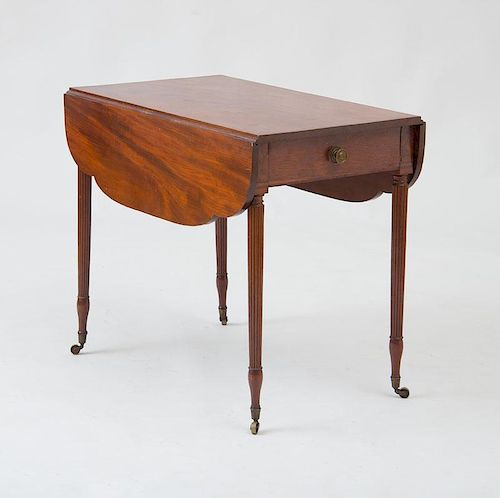 Federal Carved Mahogany Pembroke Table, New York