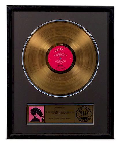 A Carlos Santana: Zebop RIAA Certified Gold Presentation Album 21 x 17 inches.