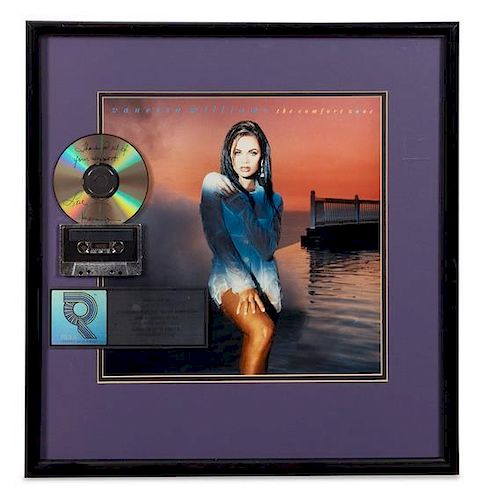 A Vanessa WIlliams: The Comfort Zone RIAA Certified Platinum Presentation Album 22 x 21 inches.