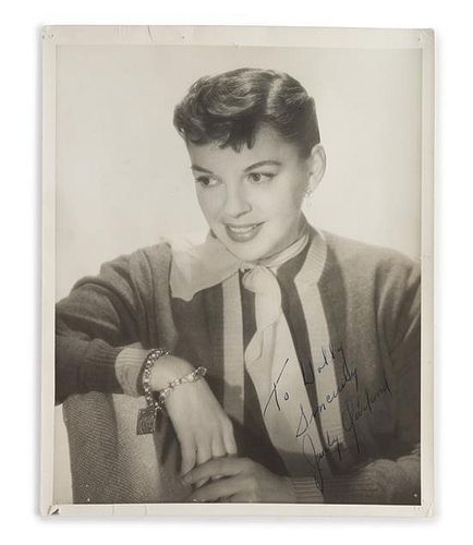 A Judy Garland Autographed Photograph 10 x 8 inches.
