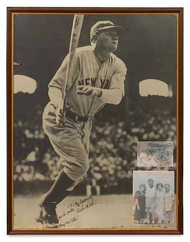 A Babe Ruth Autographed Poster