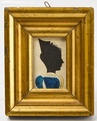 Silhouette Portrait - Woman in Blue