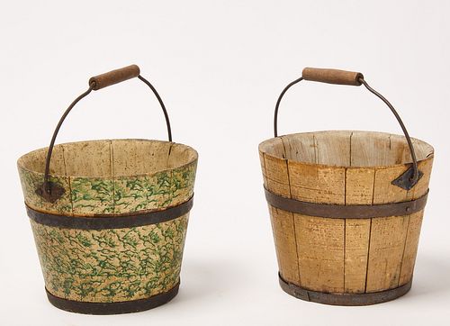 Two Painted Shaker Buckets