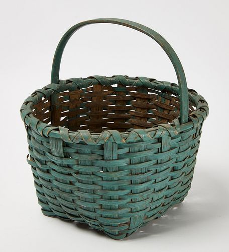 Blue Painted Basket