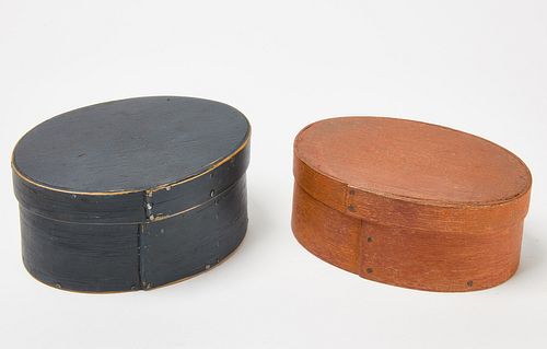 Two Oval Painted Boxes