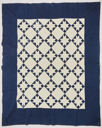Blue and White Star Quilt