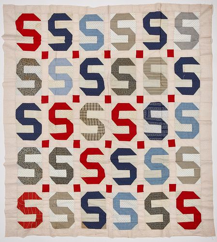 Antique Quilt with S Pattern