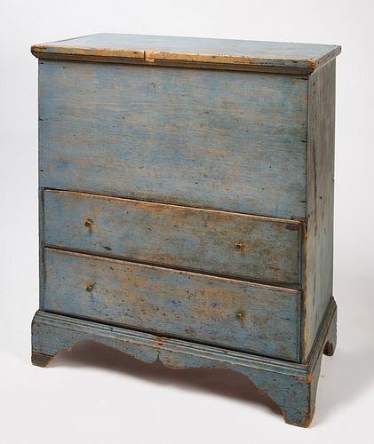 Two Drawer Blanket Chest in Blue