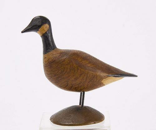 Carved and Painted Miniature Canadian Goose