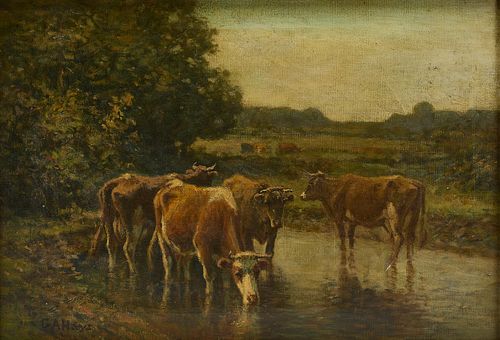 George Arthur Hays - Painting of Cows