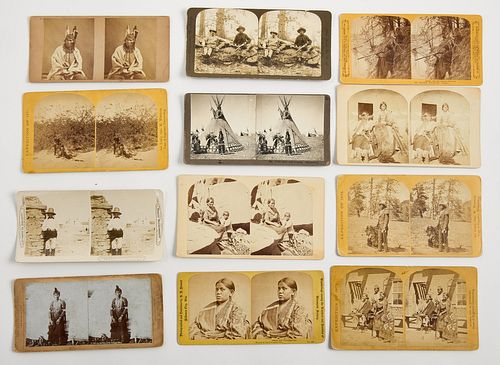 Large Group of Native American Stereoviews