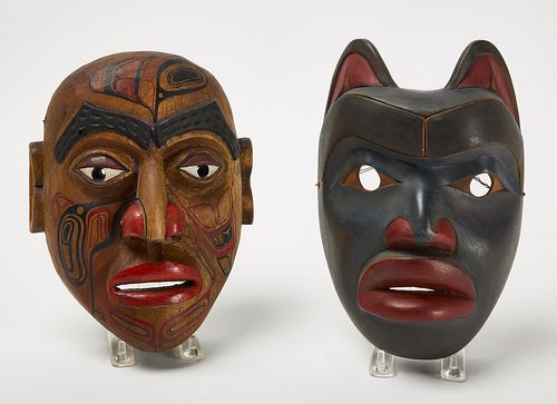 Two Native American Painted Masks