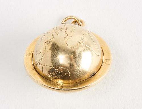 Gold Tiffany Globe Pendant