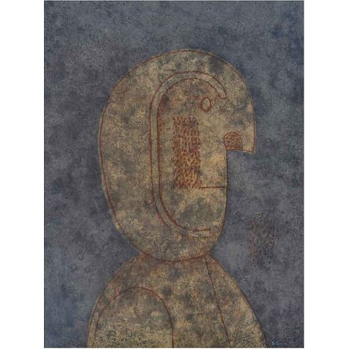 RUFINO TAMAYO, Perfil de hombre, Firmado, Grabado al guafuerte 17/99, 76 x 56 cm