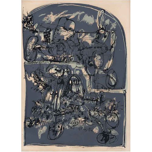 GILBERTO ACEVES NAVARRO, Sin título, Firmada, Serigrafía 10/100, 53 x 39 cm