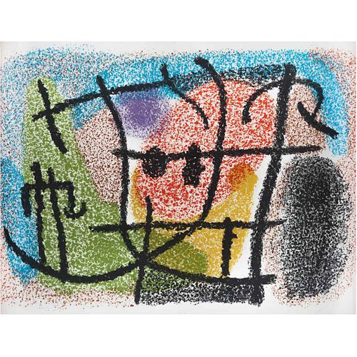 JOAN MIRÓ, Sin título, de la serie Cartones, 1959-1965, Sin firma, Litografía S/N, 30 x 40 cm