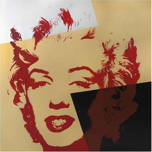 ANDY WARHOL, II.44: Golden Marilyn,Con sello en la parte posterior, Serigrafía 943 / 2000, 91.4 x 91.4 cm