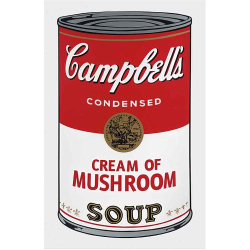 ANDY WARHOL, II.53: Campbell´s Soup I, Campbell's Cream of Mushroom Soup, Con sello, Serigrafía S/N, 81 x 48 cm