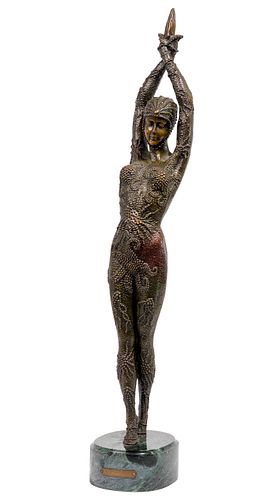(After) Demitri Chiparus (Romanian, 1886-1947) 'Starfish Dancer' Bronze Statue