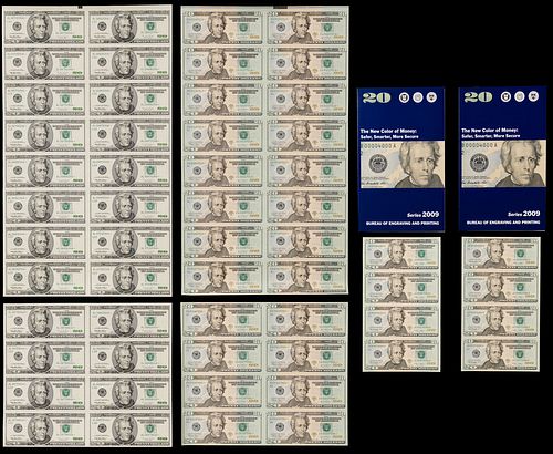 Federal Reserve $20 Uncut Sheet Collection