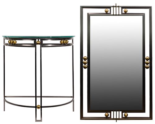 Fredrick Ramond Mirror and Console Table
