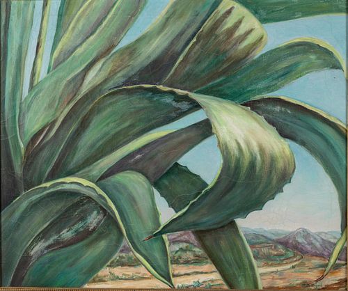 E. B. Stowe (FL, 1895-1995), Agave Plant, O/C, 1954