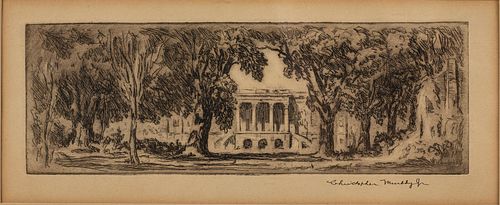 Christopher Murphy Jr, Hermitage Plantation House, Etching