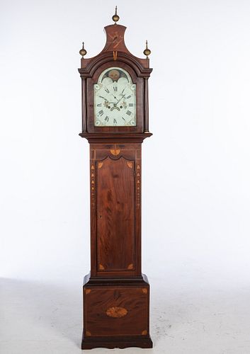 Federal Inlaid Mahogany Tall Case Clock, c. 1810