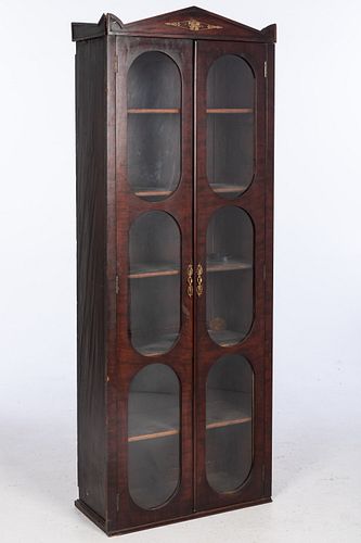 Empire Style Mahogany Bookcase Cabinet