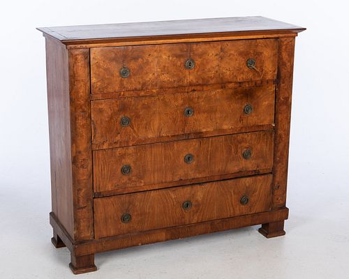 Continental Burlwood Butler's Chest, Mid 19th C