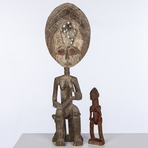 Two Carved Wood African Figures