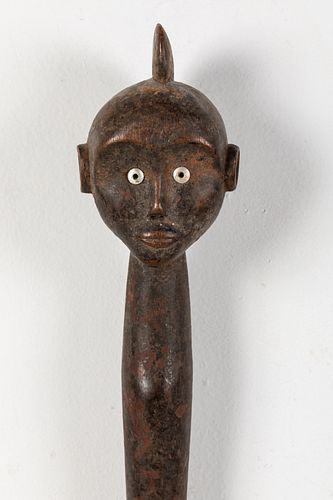 African Carved Wood Baton
