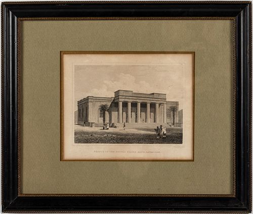 Engraving of Savannah Bank, Fenner Sears & Co., 1831