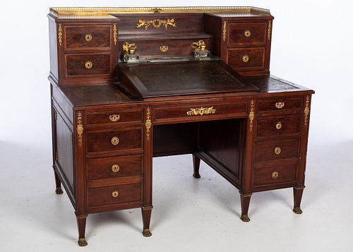 Empire Style Mahogany Gilt-Metal Mounted Desk