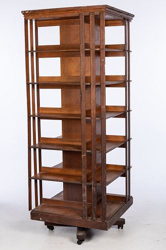 Large Victorian Revolving Bookcase, Late 19th C