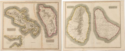 Two Hand Colored Engravings of West India Islands