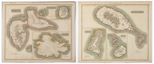 Two Hand Colored Engravings of West India Islands