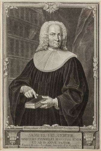 Samuel Urlsperger Portait Engraving, 18th C
