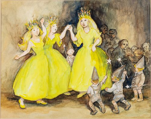 Helen Hatch Inglesby, Fairytale Figures, W/C