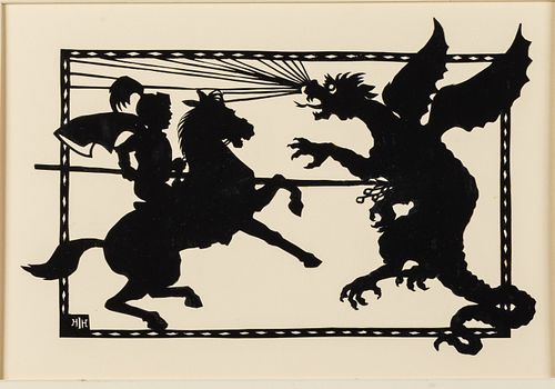 Helen H. Inglesby, St. George & Dragon, Silhouette