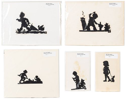 Helen Hatch Inglesby, 5 Silhouettes of Children