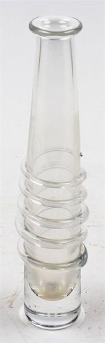 A Continental Glass Vase Height 10 1/2 inches.