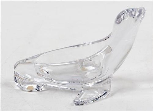 A French Glass Figural Coupe Length 8 1/4 inches.