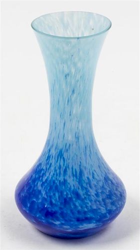 * A French Glass Vase Height 8 1/4 inches.