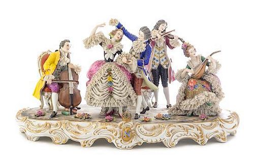 * A Capodimonte Porcelain Figural Group Width 20 inches.