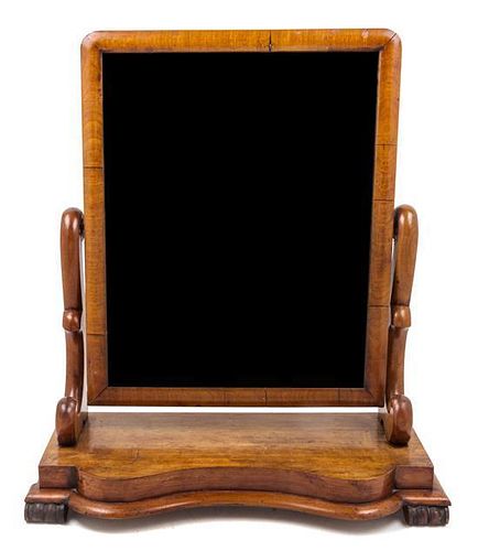 A Victorian Mahogany Dressing Mirror Height 27 inches.